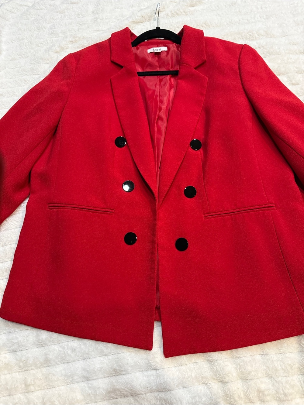 Bar III Red Double-Breasted Blazer Jacket